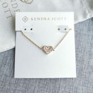 Kendra Scott Ari Heart Dichroic Glass Chain Bracelet in Gold